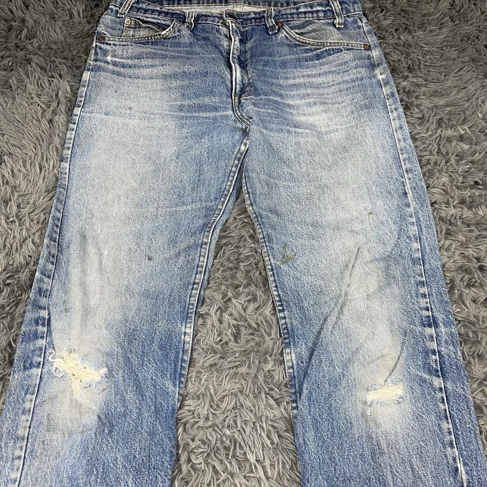 Vintage Levi's 505 Orange Tab Men's 34x33 Jeans USA Made Distressed Straight Leg